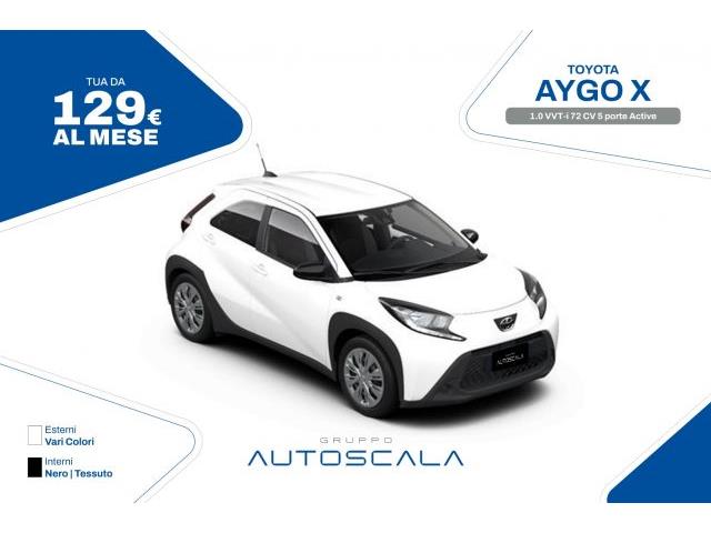 TOYOTA NUOVA AYGO X 1.0 VVT-i 72 CV 5 porte Active