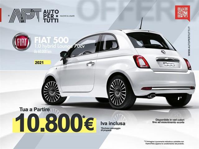 FIAT 500 1.0 hybrid Lounge 70cv